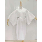 Japanese Kimono Juban Inner Gown Women Yukata White Long Bath Robe Adult Intimate Kimono Inner Wear Lining With Belt Cosplay