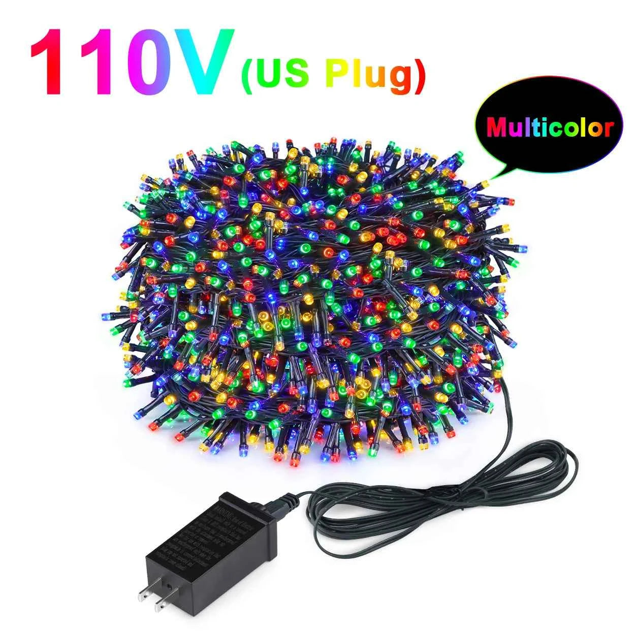 Christmas Decor Lights for Home Village 2024 24V LED String 20m 30m Fairy Garland for Chrismas Tree Country Yard Garden Wedding