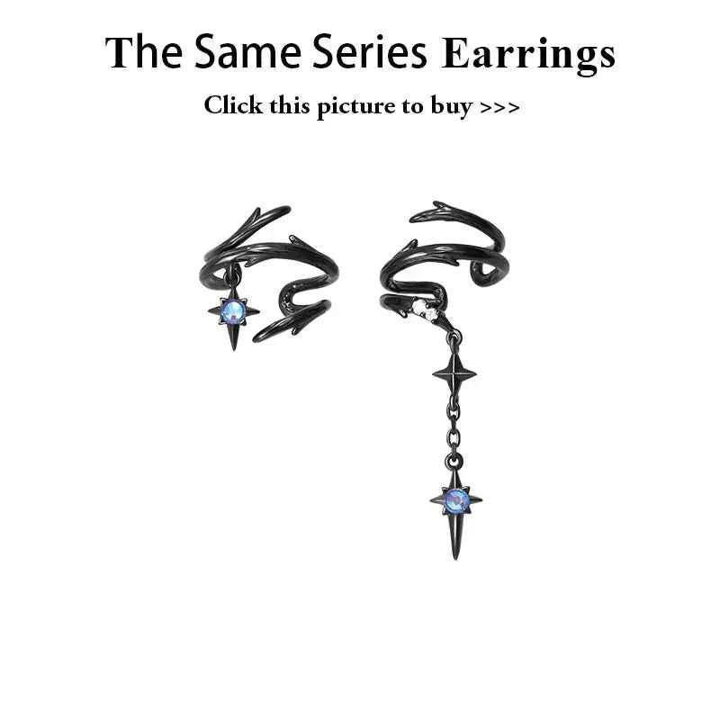 Thaya Original Design Star and Moon Earrings S925 Silver Needle Studs Earring For Women Vintage Earring Fashion Crystal Jewelry