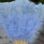 Large Ostrich Feather Fan 130cm - Carnival & Stage Performance