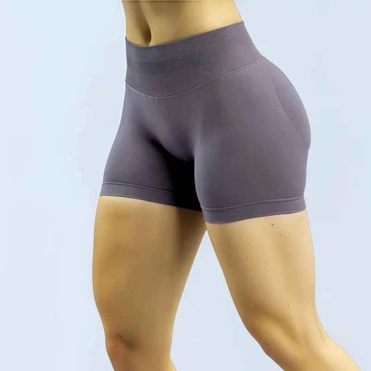 HISTELLO Impact Shorts 4.5" Women Fitness Sports Biker Shorts Low Waist Gym Short Workout Scrunch Butt Yoga Seamless Leggings