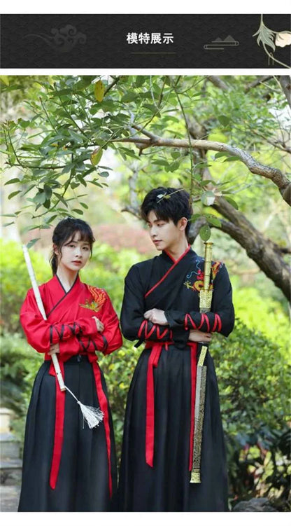 Japanese Vintage Kimono Samurai Cosplay Clothing Woman Man Chiinese Hanfu Crane Embroidery Cardigan Yukata Full Sleeve Retro