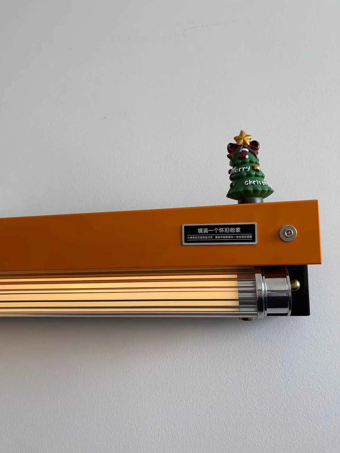 Bauhaus Retro Wall Lamp Vintage Industrial Orange Sconce No Wiring Needed LED Wall Light For Bedroom Study Room Sideboard Cafe