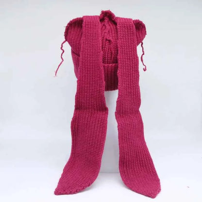 Long fox Ears Knitted Hat Men Women Rabbit Ear Warm Crochet Beanies Kpop Hip Hop Hat Winter Skullies Cap Y2k Christmas Gifty