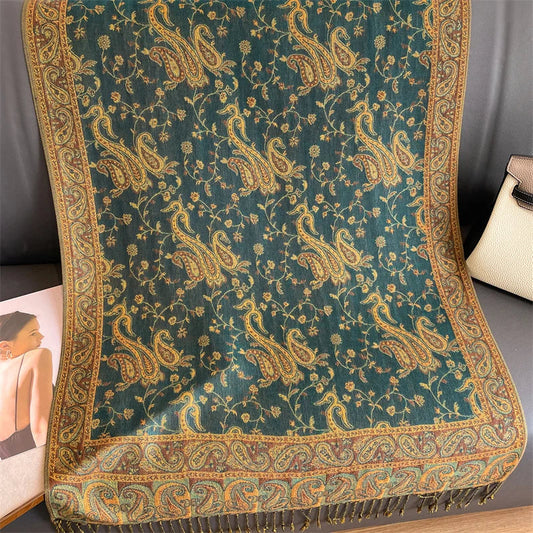 Luxury Brand Autumn Cashmere Pashmina Shawl Lady Wrap Warm Winter Scarves Design Print Female Foulard Cotton Stoles Scarf 2023 SS69