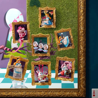 Original Disney Alice In Wonderland Blind Box Art Gallery Series Trendy Collectible Desktop Ornament Model Birthday Gift SS69