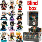 1-12pcs Anime Demon Slayer Blind Box Figure Toys Kimetsu No Yaiba Battle Series Guess Bag Mystery Doll Christmas Birthday Gift