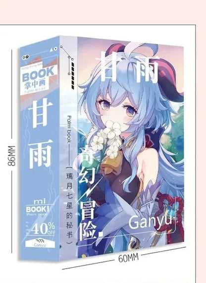 Game Impact Alhaitham Anime Project 40 Sheets 80 Pages Double-sided Mini Characters 68x60mm Magazine Miniature Comic Books SS69