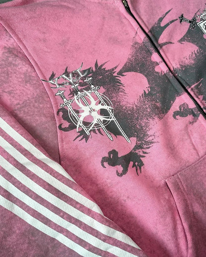 Winter Street Trendsetters Wear Long Sleeved Hoodies, Dark Gothic High Street Printed Clothes, Streetwear Oversized Sweatshirts SS69