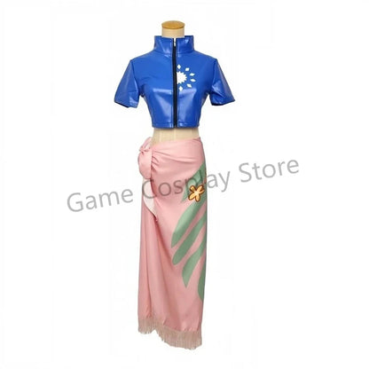 Nico Robin Anime Cosplay Costume Set for Women - Polyester Top and Skirt