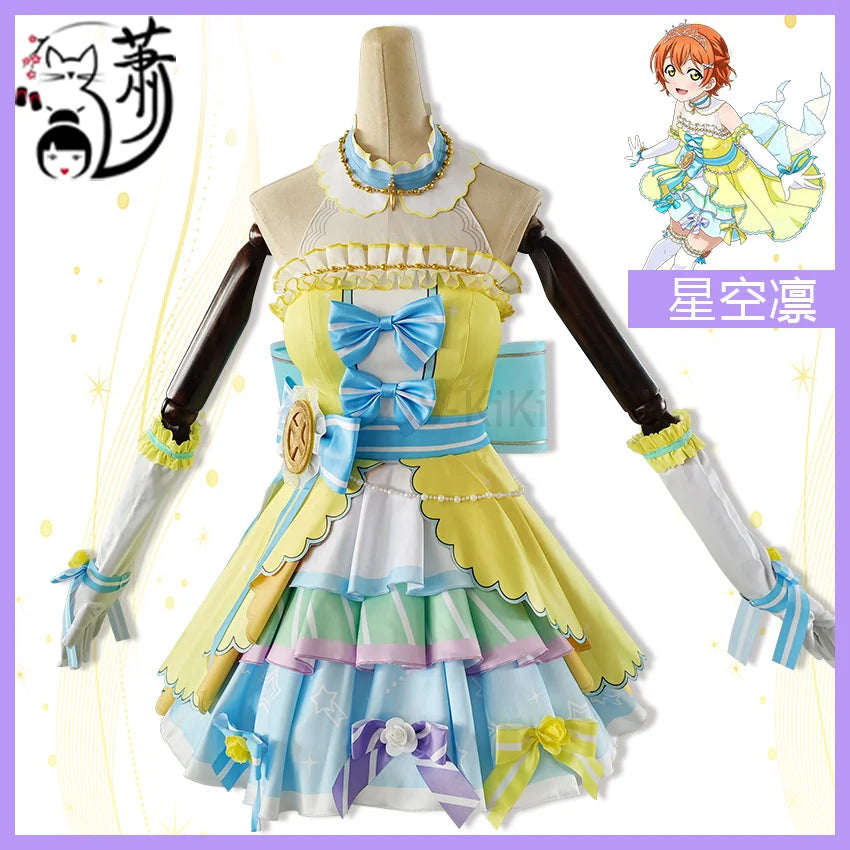 COS-KiKi Anime Lovelive Aqours Tojo Nozomi/Nishikino Maki All Members Fireworks Awakening Lolita Singing Suit Cosplay Costume SS69
