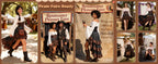 Women's Renaissance Pirate Costume Set with Skirt and Corset