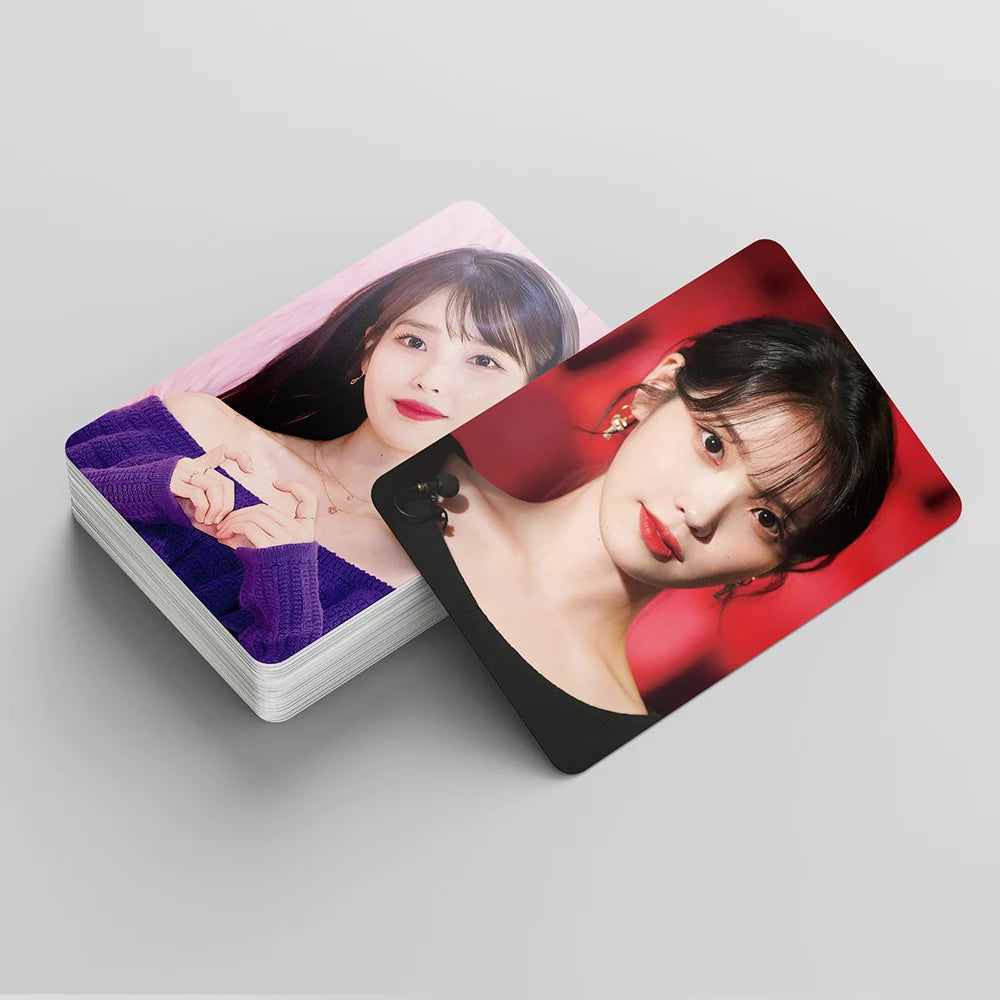 55pcs/set Kpop IU The Golden Hour Lomo Cards High quality HD Photocard for fans collection Fashion Cute Fans Gift SS69