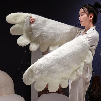 Fursuit Paw Gloves Boots Giant Wearable Wing Accessories Plush Toys Furry Cosplay Cat Bear Shoes Cute Fluffy Animal Manga Party SS69