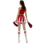 New sexy female student cheerleading costume women's adult cheerleading uniform dance uniform sleeveless crop top with mini p