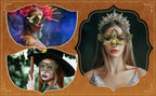 Masquerade Masks Bulk - Antique Vintage Venetian Carnival Party Costume