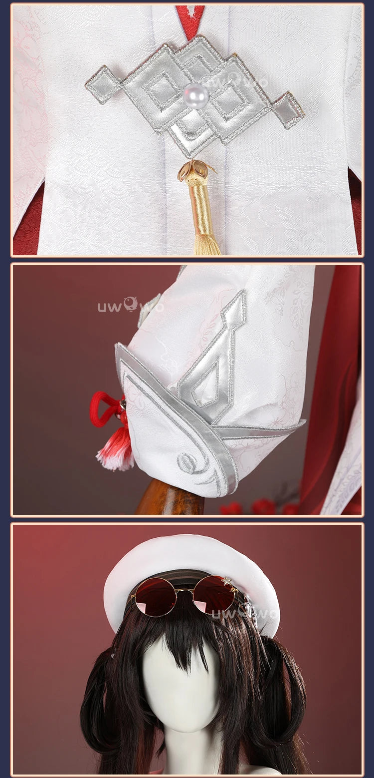 UWOWO Hutao Cosplay Collab Series: Game Genshin impact Hutao Cherries Snow Laden outfit Lantern Rite Cosplay Costume