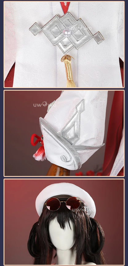 UWOWO Hutao Cosplay Collab Series: Game Genshin impact Hutao Cherries Snow Laden outfit Lantern Rite Cosplay Costume