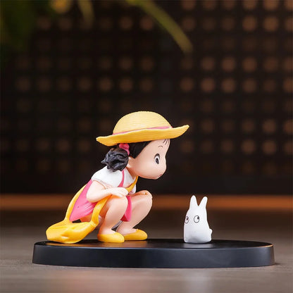 Bandai Totoro PVC Figure 7cm Anime Model Statue for Room Decoration