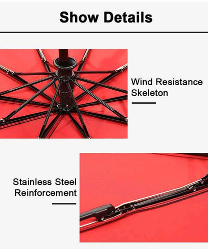 Umbrella Extra Large Ten Bone Large Double Umbrella Triple Large Folding Sunshade Umbrella Men's and Women's Business Umbrella T