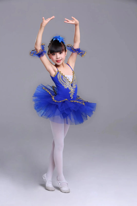 SS69 Girls Ballet Tutu Leotard Princess Performance Dance Dress Polyester