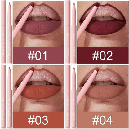 Lip Liner Lipstick Set, Waterproof Matte Durable  Non-sticky Non-transfer, Deep Red, Dusty Rose, Nude, Y2K Makeup Christmas