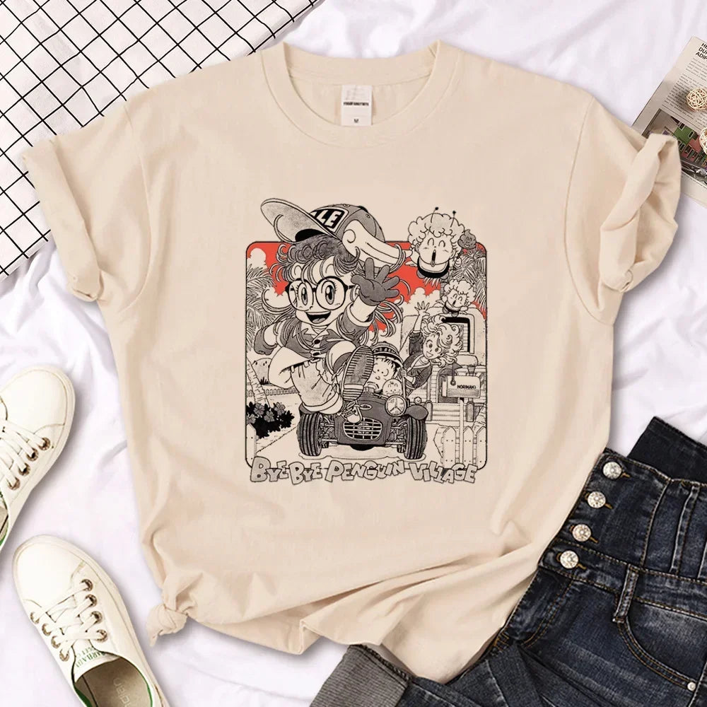 Arale T-shirt female designer Japanese women's casual loose fitting T-shirt girl designer Harajuku clothing SS69 11.69 11680kaqise / S