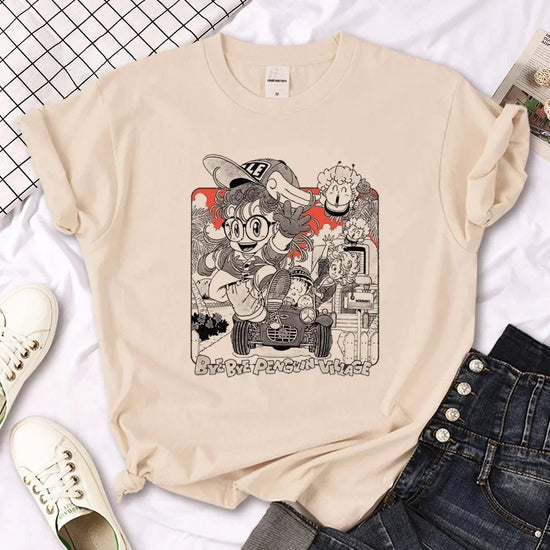 Arale T-shirt female designer Japanese women's casual loose fitting T-shirt girl designer Harajuku clothing SS69 11.69 11680kaqise / S