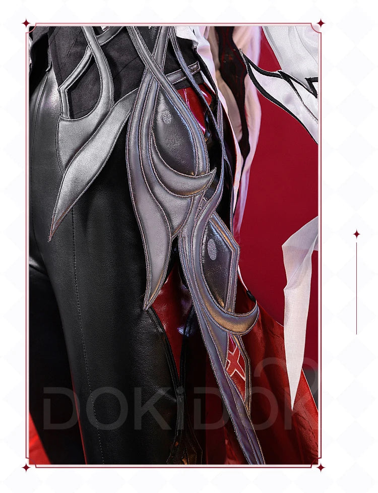 Genshin Impact Arlecchino Cosplay Costume Set with Wig - Polyester - S-2XL