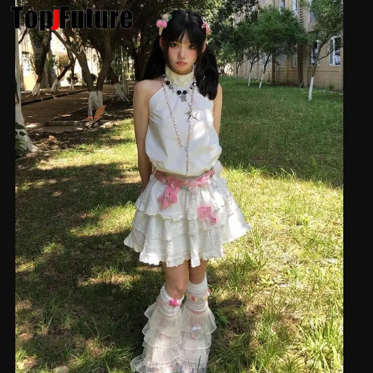 SS69 Gothic Lolita Punk Harajuku Belt with Heart, Star, and Bow Pendants