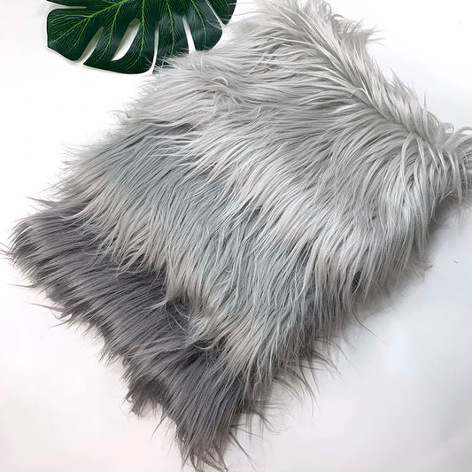 SS69 Faux Fur Fabric 8cm Long Pile 25x45cm Sheet for Cosplay and Patchwork