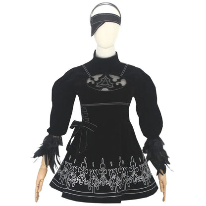 8PCS Nier Automata Cosplay Costume Yorha 2B sexy Outfit Games Suit Women Role Play Costumes Girls Halloween Party Fancy Dress SS69