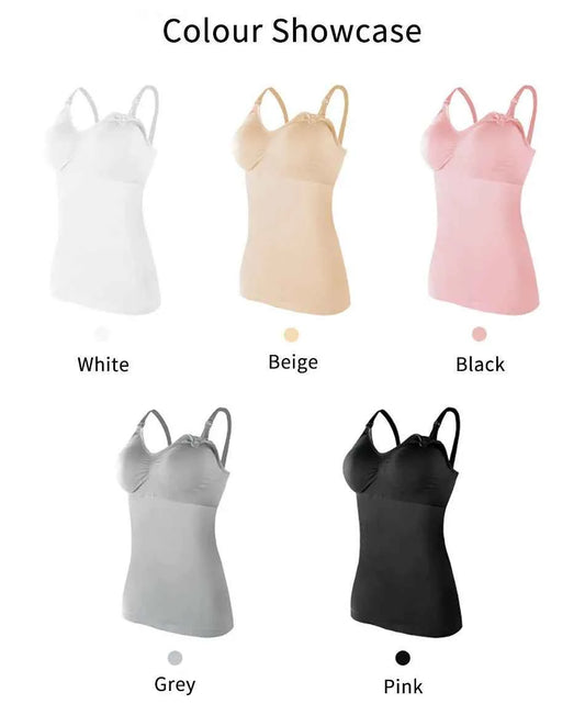 Maternity Breastfeeding Bra Tank Tops Women Comfortable Pressure Reducing Adjustable Shoulder Straps Anti Sagging Pregnant Bra
