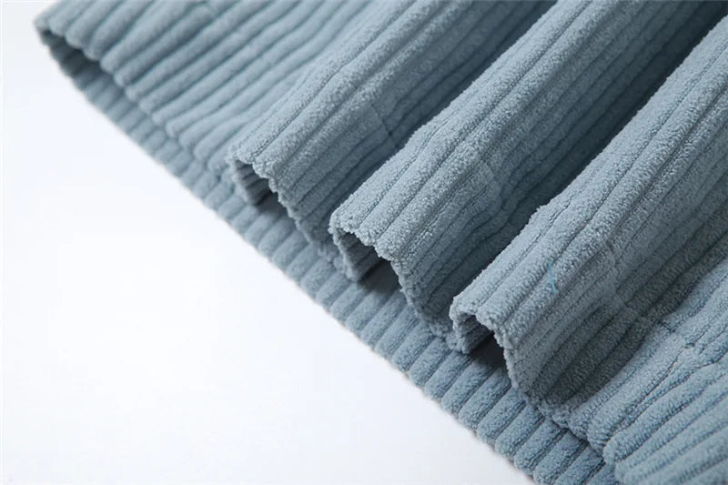 Casual Women's Pants Y2K Wide Leg Corduroy Women's Pants Hip Hop Loose Basic Pockets High Waist Pants SS69