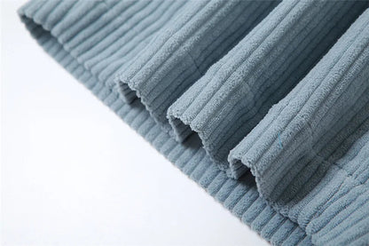 Casual Women's Pants Y2K Wide Leg Corduroy Women's Pants Hip Hop Loose Basic Pockets High Waist Pants SS69