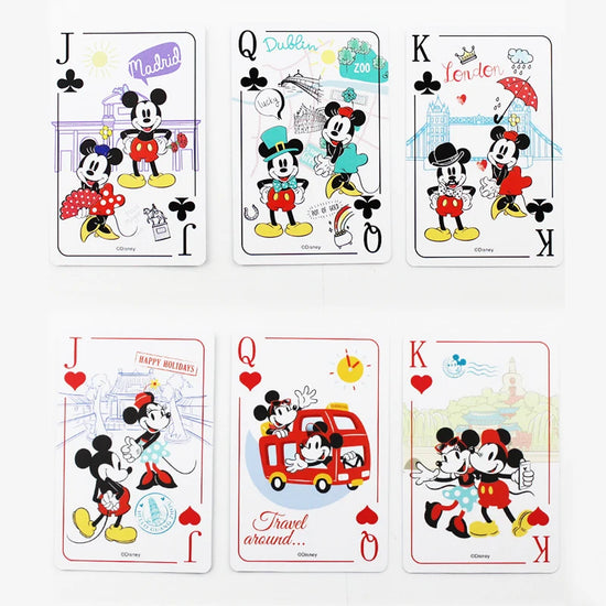 54Pcs/Box Disney Paper Playing Cards Mickey Avengers Frozen Anime Poker Cards Child Adult Desktop Games Toys - SS69