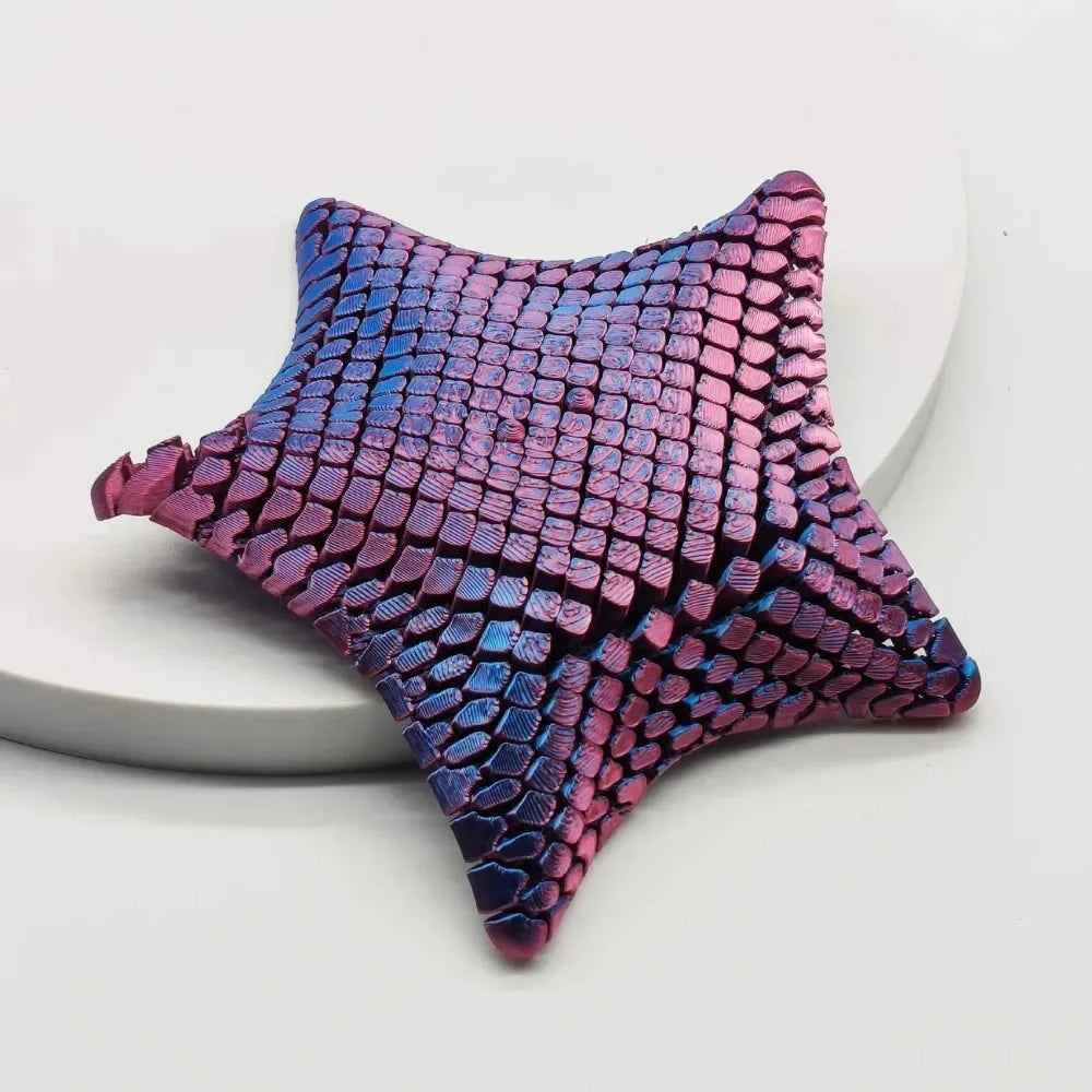 3D Printed Starfish Ornament 12cm Marine Animal Decor Ocean Themed Desk Toy Movable Joints Stress Relief Home Office Gift