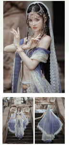2025 chinese characteristic dunhuang feitian hanfu exotic princess folk dance suit travel photography hanfu clothes+accessories SS69