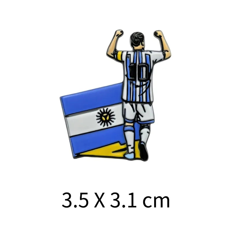 2026 World Cup Soccer Player Enamel Pin Badge for Bags & Clothes