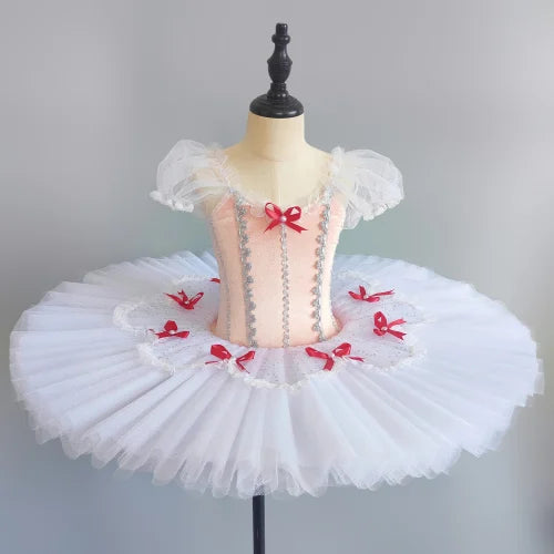 SS69 Girls' Professional Ballet Tutu Dress, Purple Swan Performance Leotard