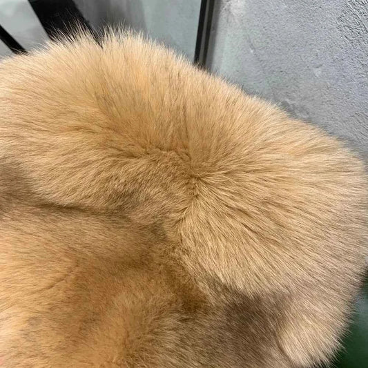 Real Fox Fur Coat for Women, Long Jacket, Warm Cloth, Natural Fur, Ladies, Winter, 22-06