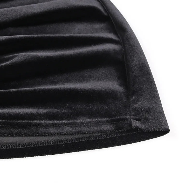 2025 New Plus Size 9XL 8XL 7XL One Shoulder Velvet Lace Up Party Bodycon Women Dresses Vestidos XXXXXL SS69