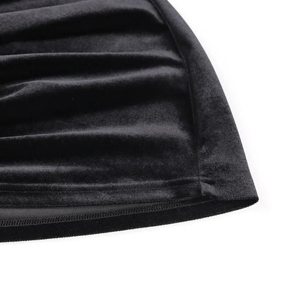 2025 New Plus Size 9XL 8XL 7XL One Shoulder Velvet Lace Up Party Bodycon Women Dresses Vestidos XXXXXL SS69