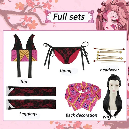 SS69 Daki Cosplay Costume Demon Slayer Anime Outfit for Women