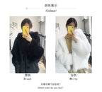Nerazzurri Women's Faux Fur Coat with Hood - Warm & Fluffy