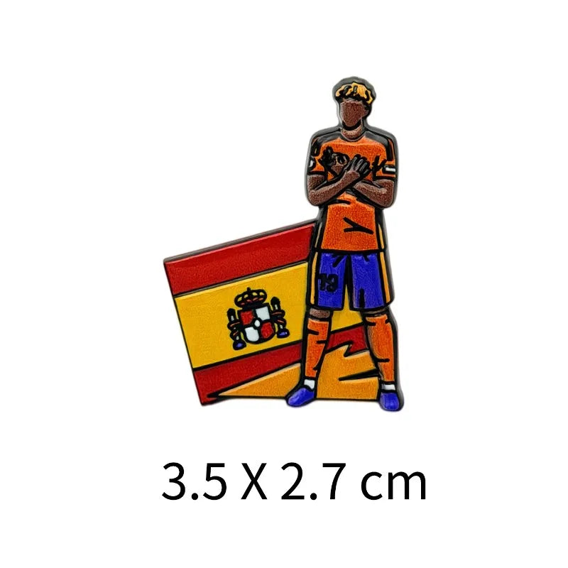 2026 World Cup Soccer Player Enamel Pin Badge for Bags & Clothes