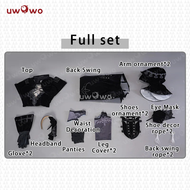 UWOWO 2B Cosplay Dress - Adult Game Character Outfit