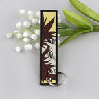 Sword Wind Legend Anime JOJO Wonderful Adventure Weaving Mark Keychain Sword Wind Legend Decorative Chain Fabric Key Pendant