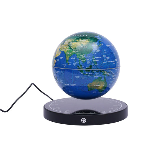 SS69 6-Inch Magnetic Levitating World Globe with RGB Lights for Office Decor