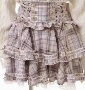 Japanese Mine Tie Sweet Bow Long Sleeve Chiffon Shirt Liz High Waist Elastic Slim Pleated Plaid Skirt Sets Short Skirts Women